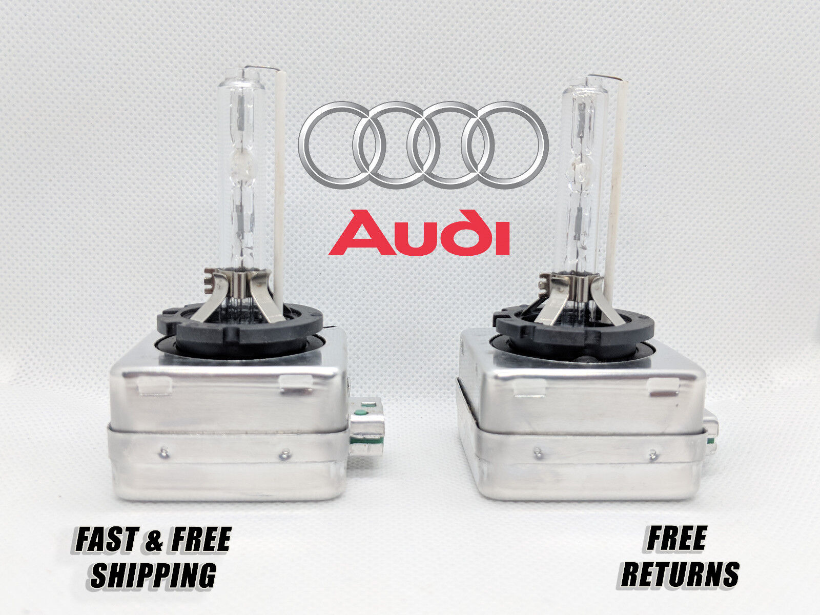 Stock Fit HID Headlight Bulbs for Audi A4 2009-2016 High & Low Beam Set 2 Quattr