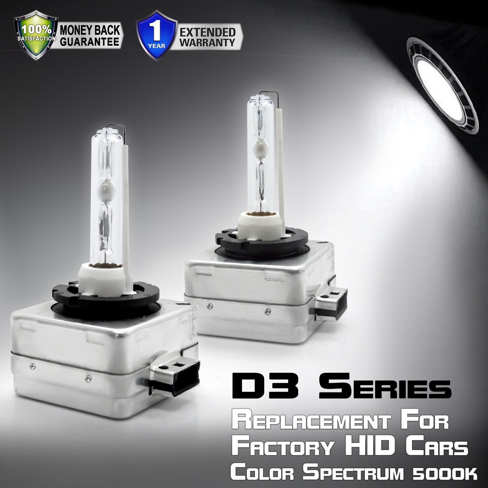 2x New D3S Factory OEM HID Xenon Headlight Lamp Light Bulbs - 5K 6K 8K PAIR