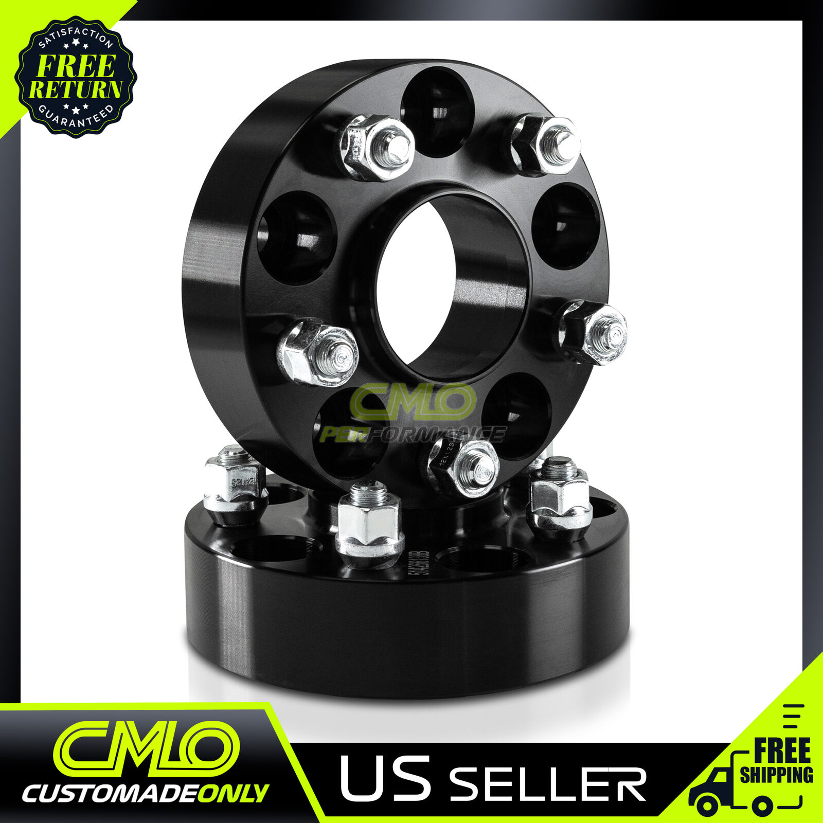 2) 40mm Black Hubcentric Wheel Spacers 5x4.5 For 240SX 350Z 370Z G35 G37 Q50 Q60