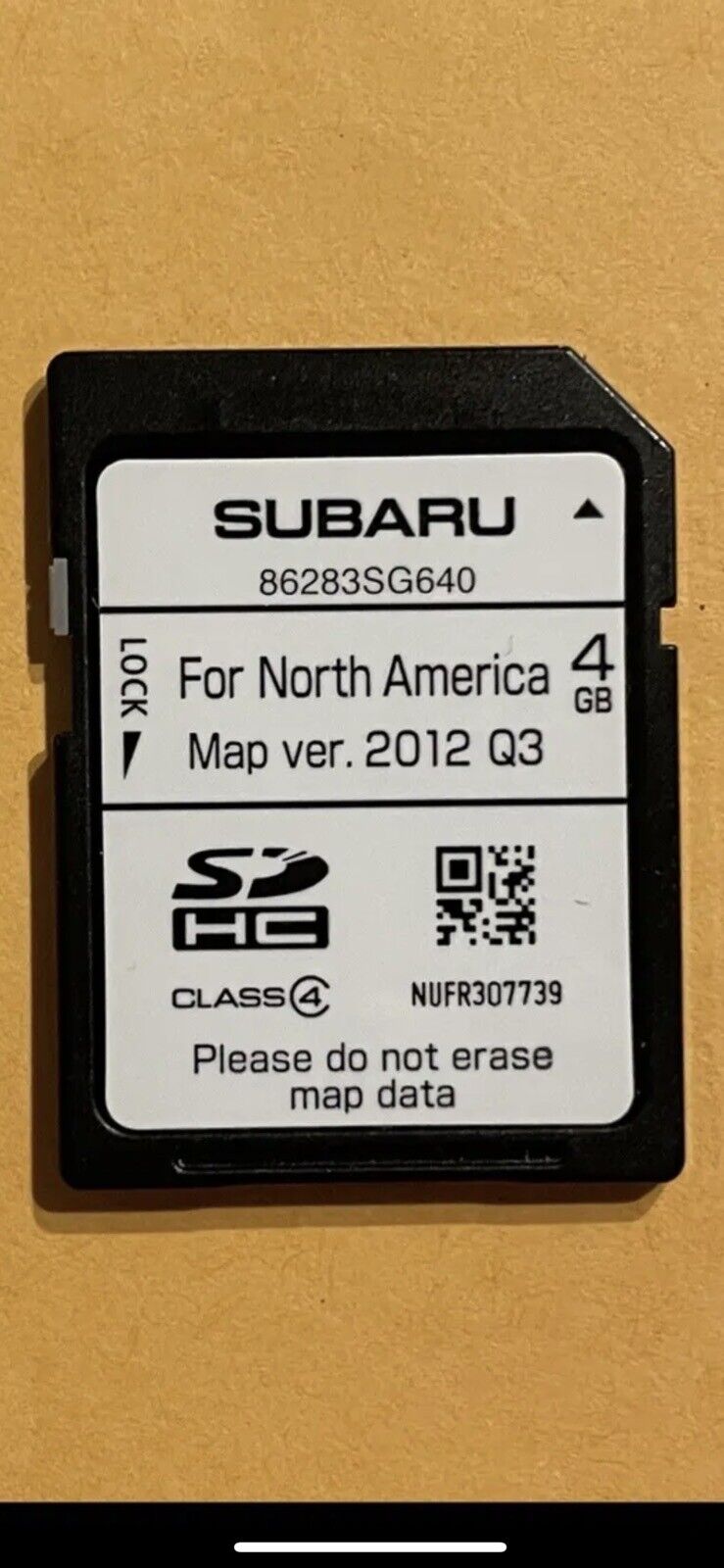 2014 2015 Forester Navigation GPS Map Data Sd Card. 86283SG640
