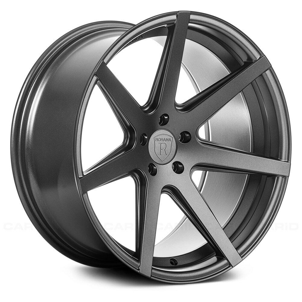 20” ROHANA RC7 MATTE GRAPHITE CONCAVE WHEELS FOR CADILLAC CTS V COUPE 20X9 & 11