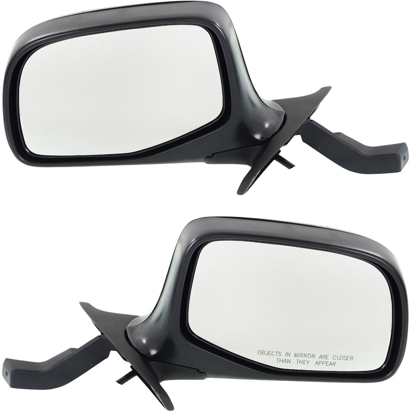 Power Side View Mirrors Chrome & Black Left & Right Pair Set for F-Series Truck