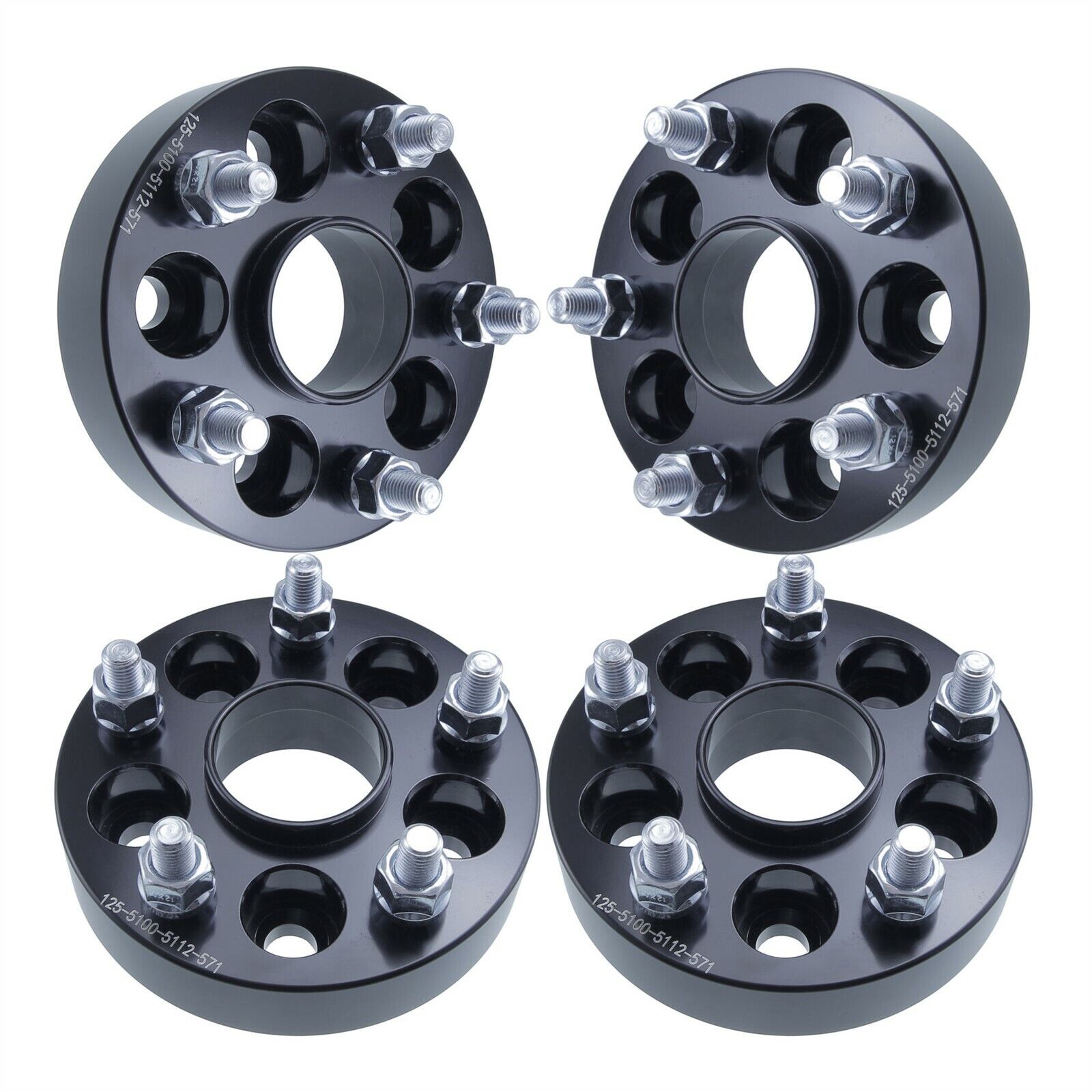 Set of 4 Hubcentric Adapters | 5x100 to 5x112 | 57.1mm Hub | 25mm fits VW Audi