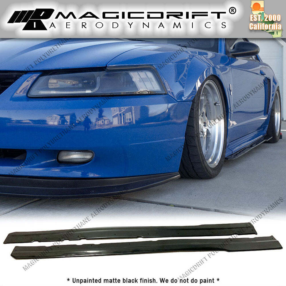 For 99-04 Ford Mustang Mach1 MDA Style Side Skirt Rocker Panel Extension Lips