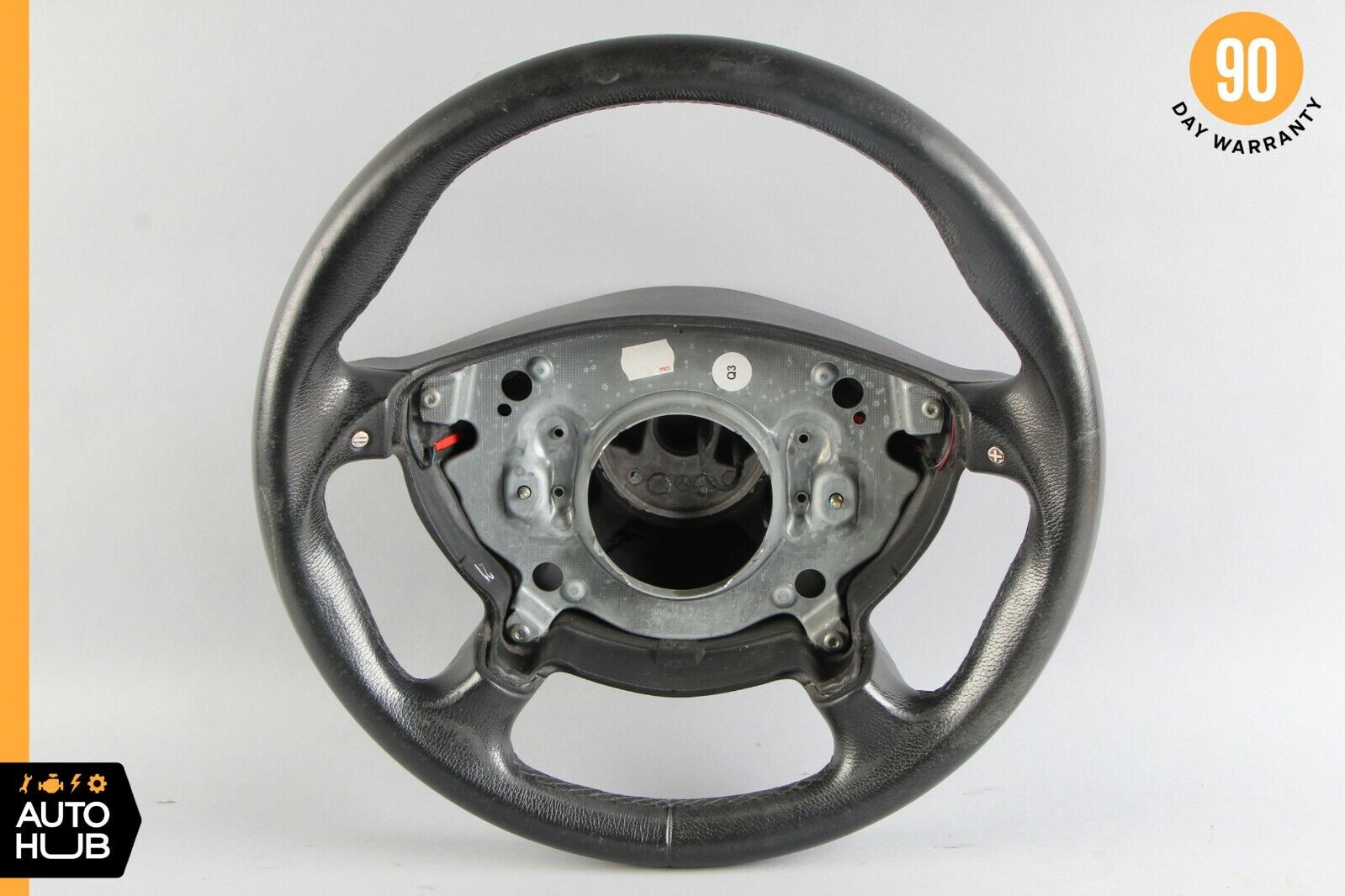 03-06 Mercedes W211 E55 AMG Driver Steering Wheel Black OEM 