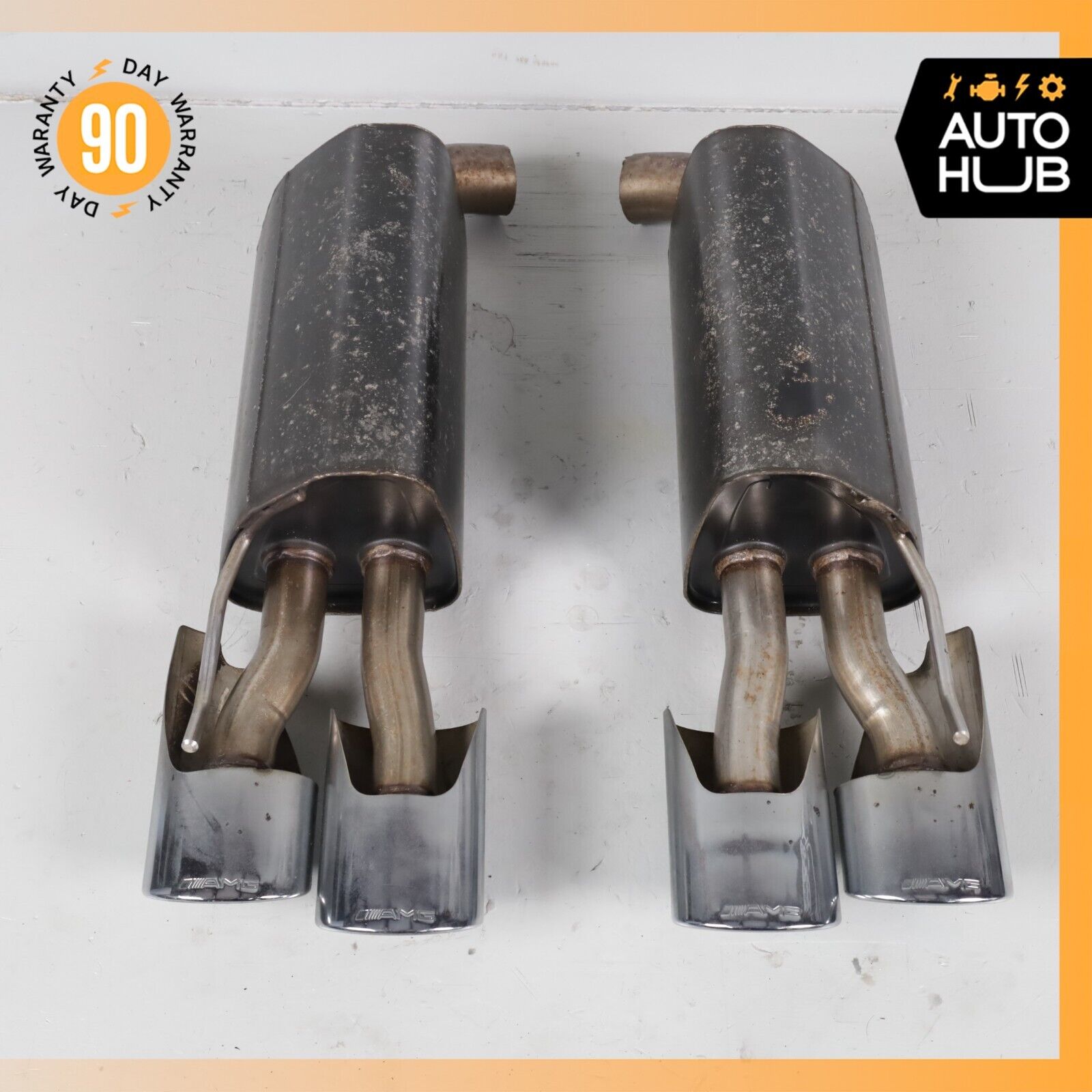 03-06 Mercedes W215 CL55 S55 CL65 AMG Exhaust Muffler Quad Tips Left and Right