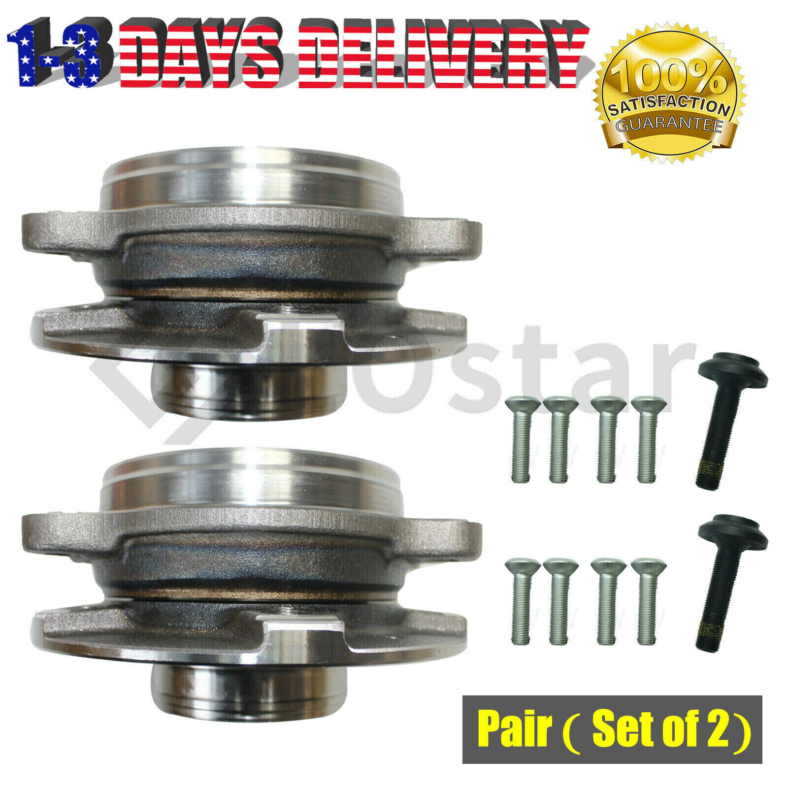 Front Left & Right Wheel Hub Bearing Assembly For 05-18 Audi A4 A5 Quattro Q5