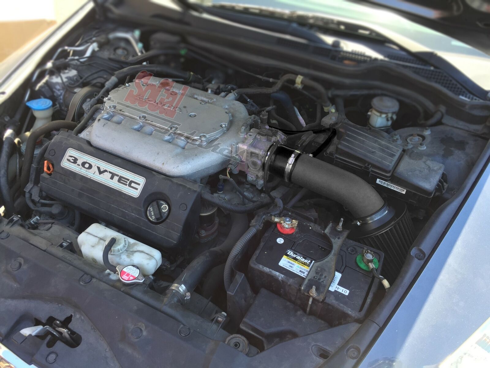 All BLACK COATED Air Intake Kit & Filter For 2003-2007 Honda Accord 3.0L V6