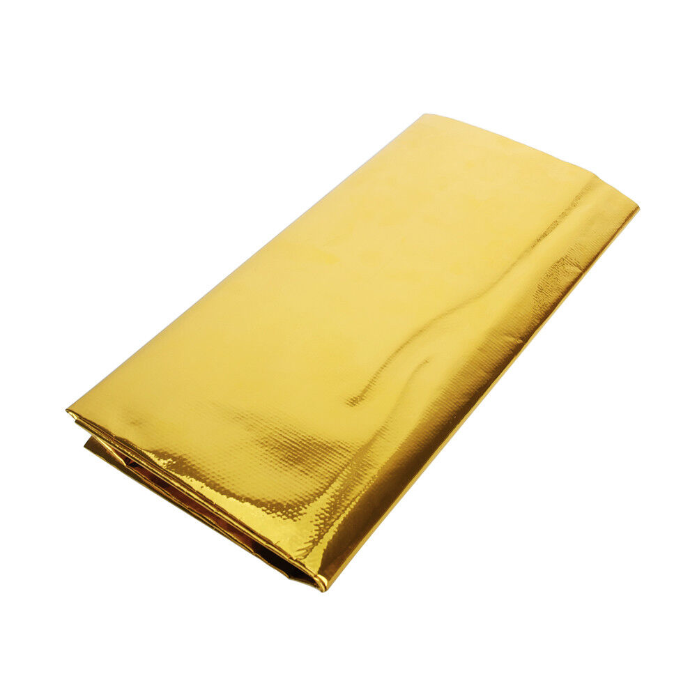 Car 1200°f Continuous Gold Reflective Heat Shield Self-Adhesive Wrap 39'' x 47''