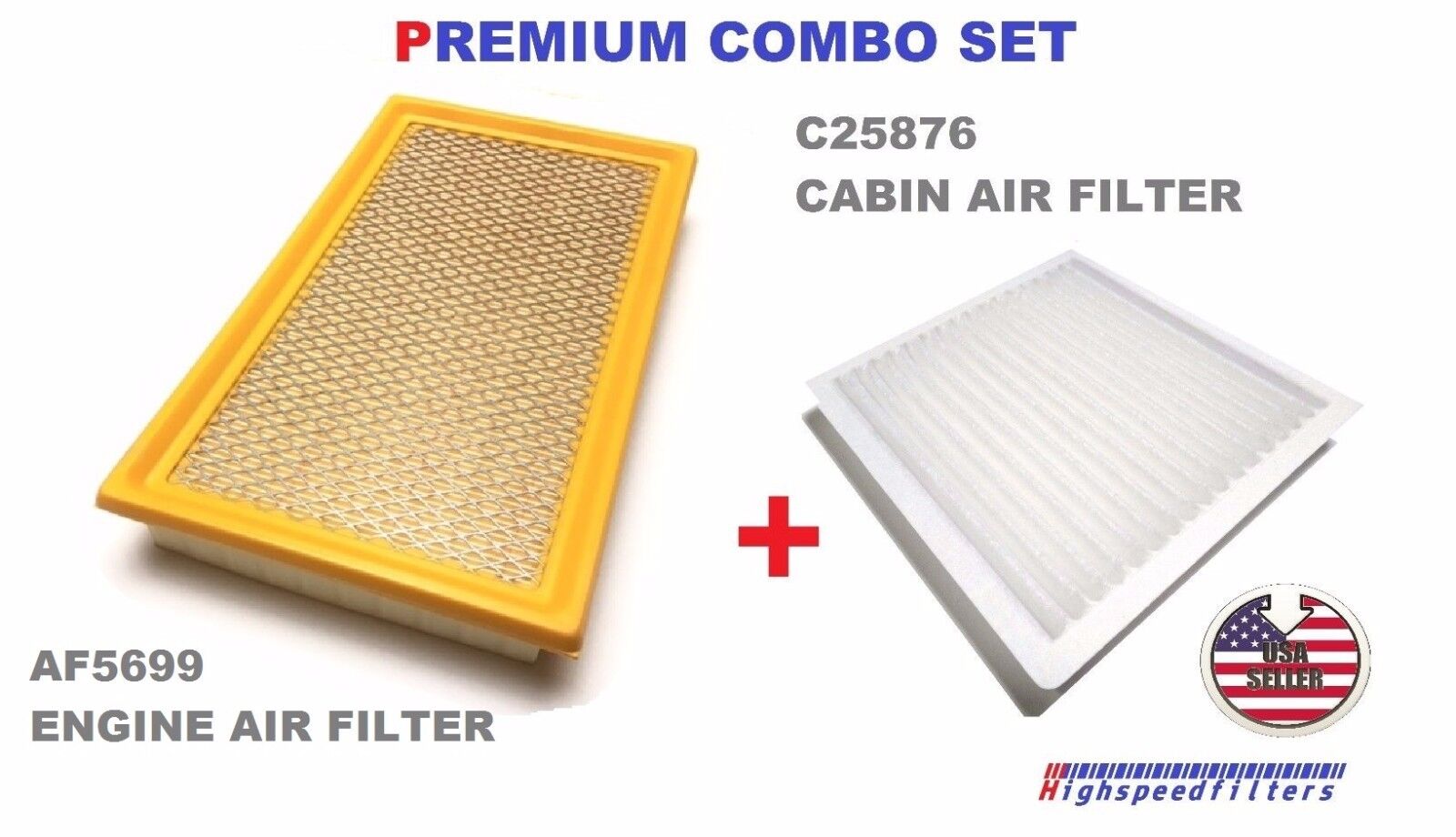 COMBO Air Filter & Cabin Air Filter for 2007 - 2015 CX-9 & MKX AF5699 C25876 