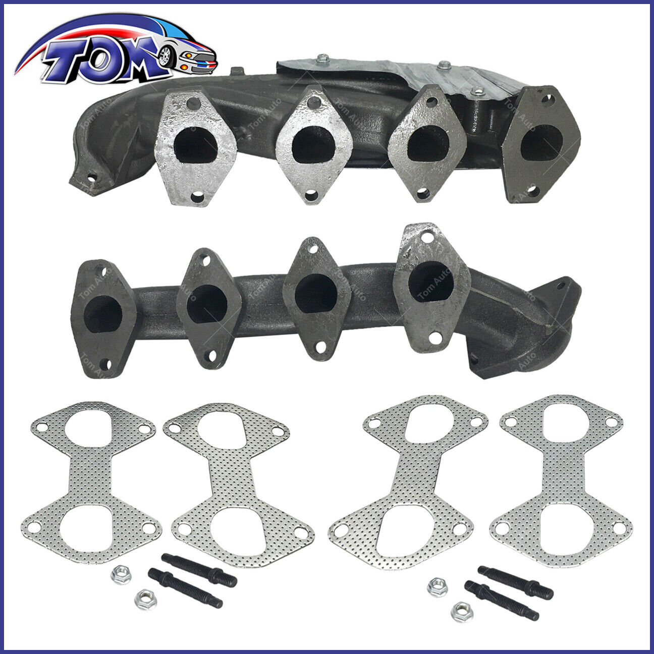 Left & Right Exhaust Manifold Kit Pair Fits Ford Expedition F-150 Truck