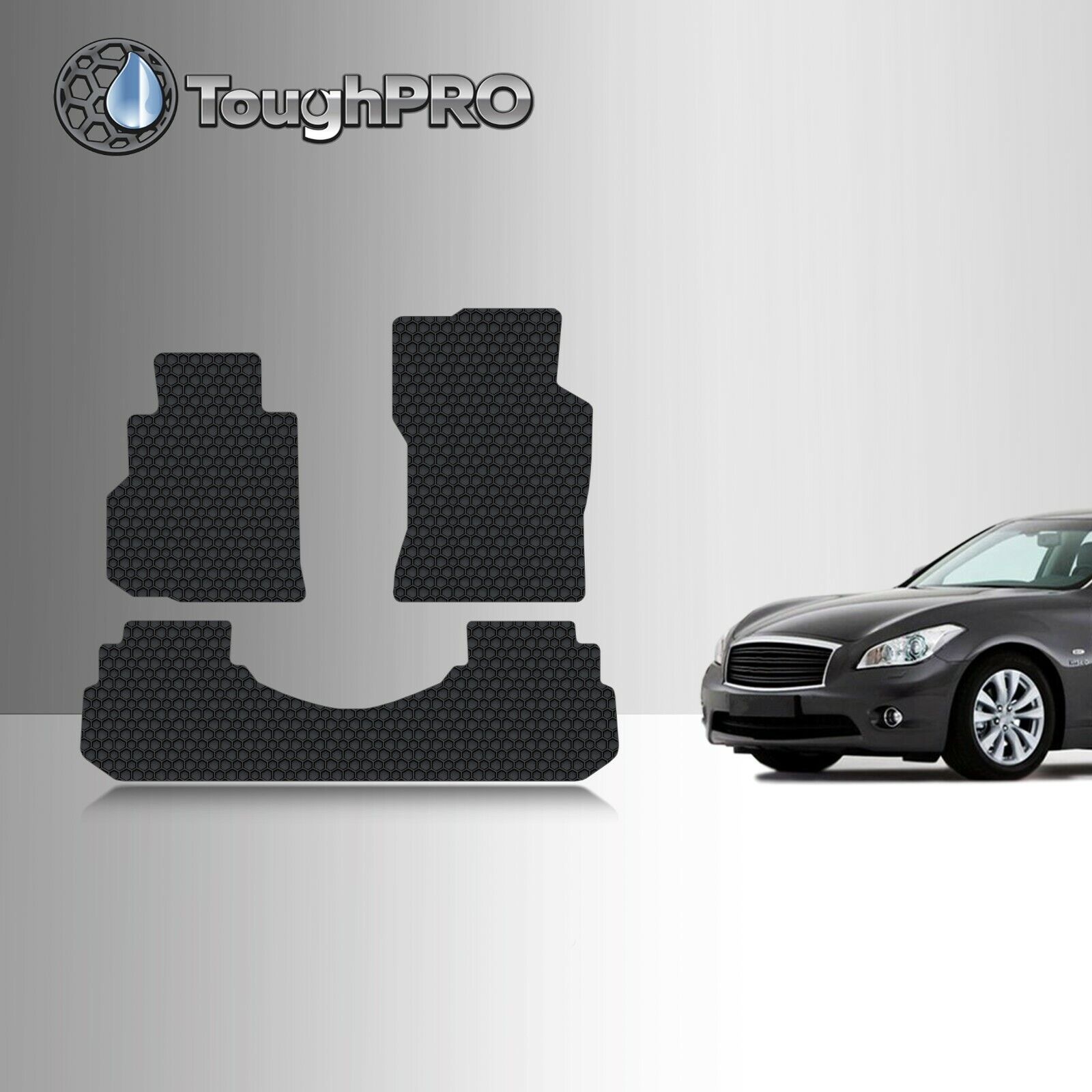 ToughPRO Floor Mats Black For Infiniti M35 / M45 All Weather 2006-2010