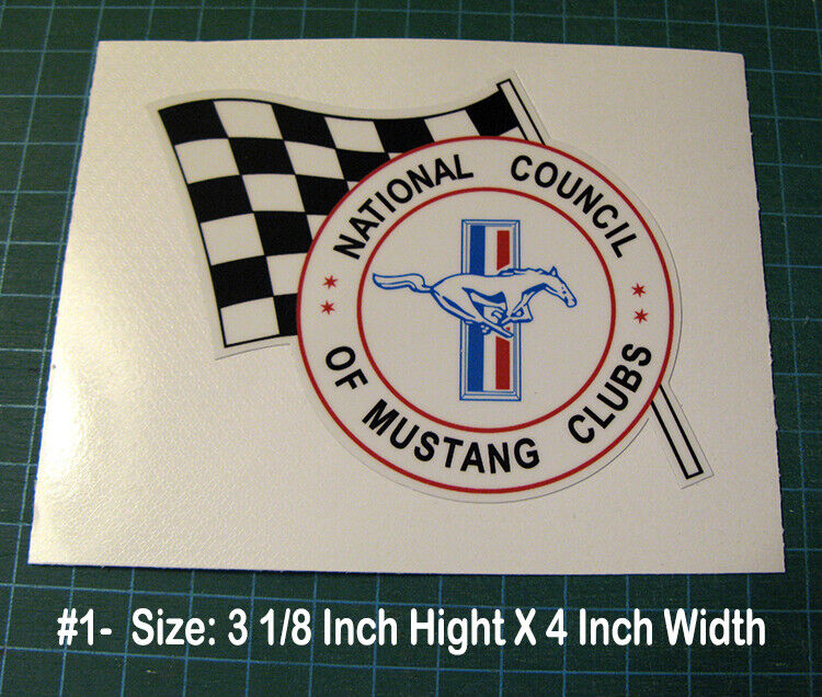 NATIONAL COUNCIL OF MUSTANG CLUBS VINYL DECAL STICKER- 4