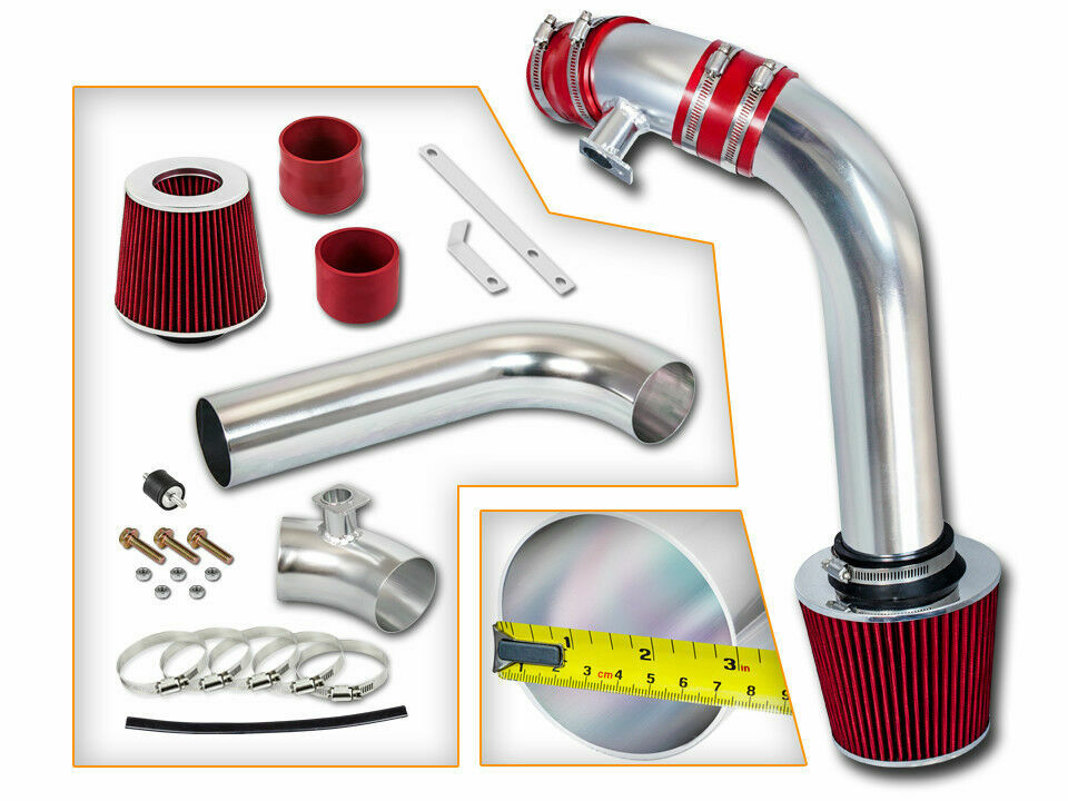 RED COLD AIR INDUCTION INTAKE KIT + FILTER BMW 92-98 E36 3-SERIES 323/323i/323is