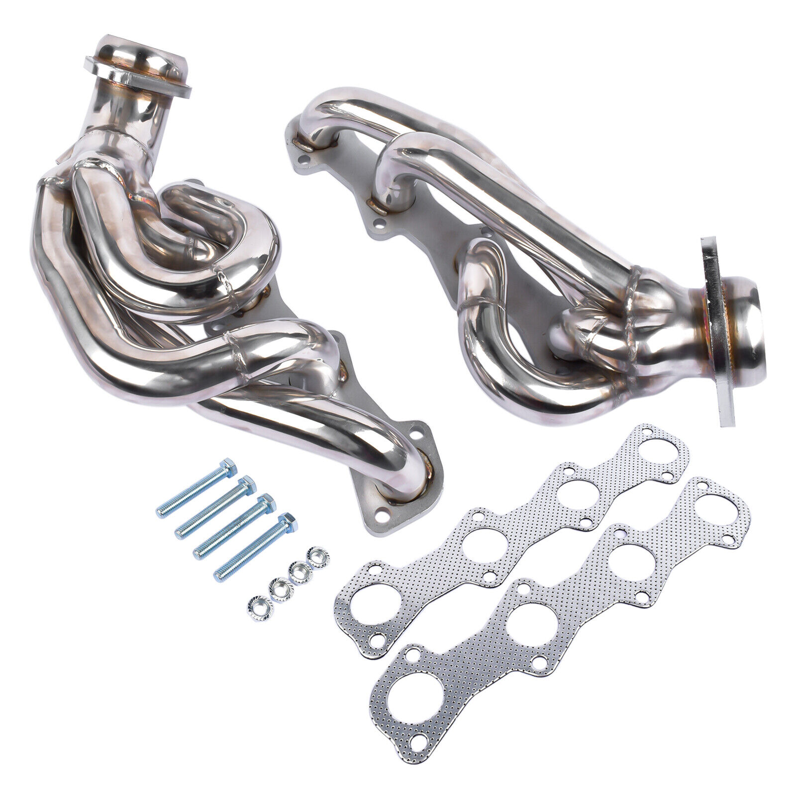For Ford F150 F250 Expedition Shorty Headers Manifold 1997-2003 5.4L V8 Polished