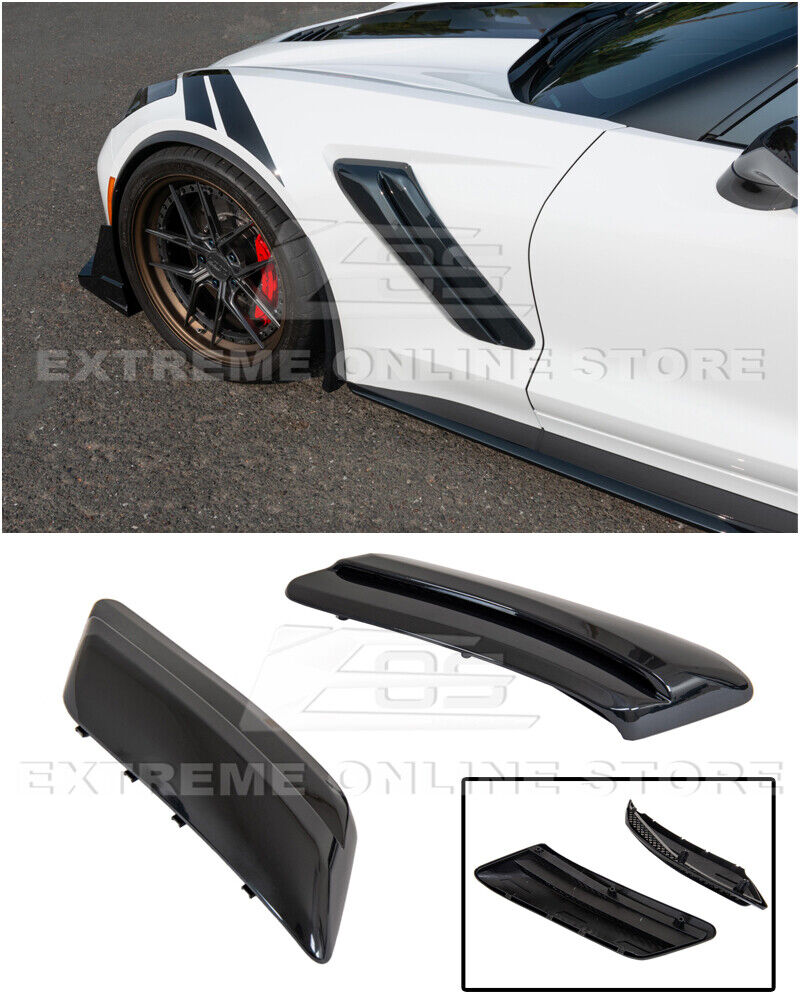 EOS For 14-19 Corvette C7 Z06 | ZR1 Style CARBON FLASH Side Fender Grille Vents