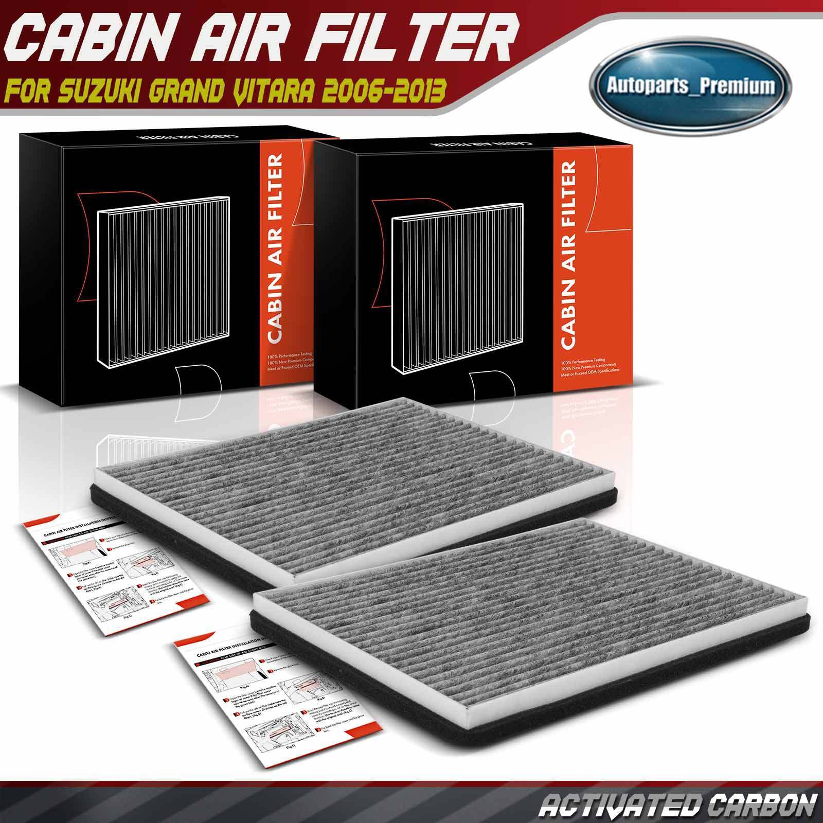 2x Activated Carbon Cabin Air Filter for Suzuki Grand Vitara 2006 2007 2008-2013