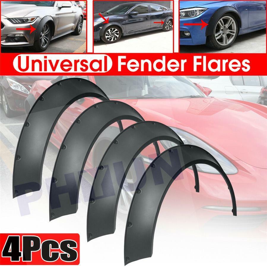 Car Fender Flares 4X Flexible Yet Durable Body Kits Extra Wide Body Wheel Arches