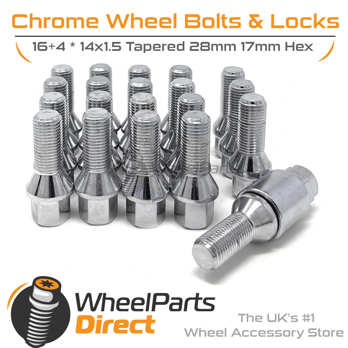Wheel Bolts & Locks (16+4) for VW Golf R32 [Mk5] 05-10 on Aftermarket Wheels