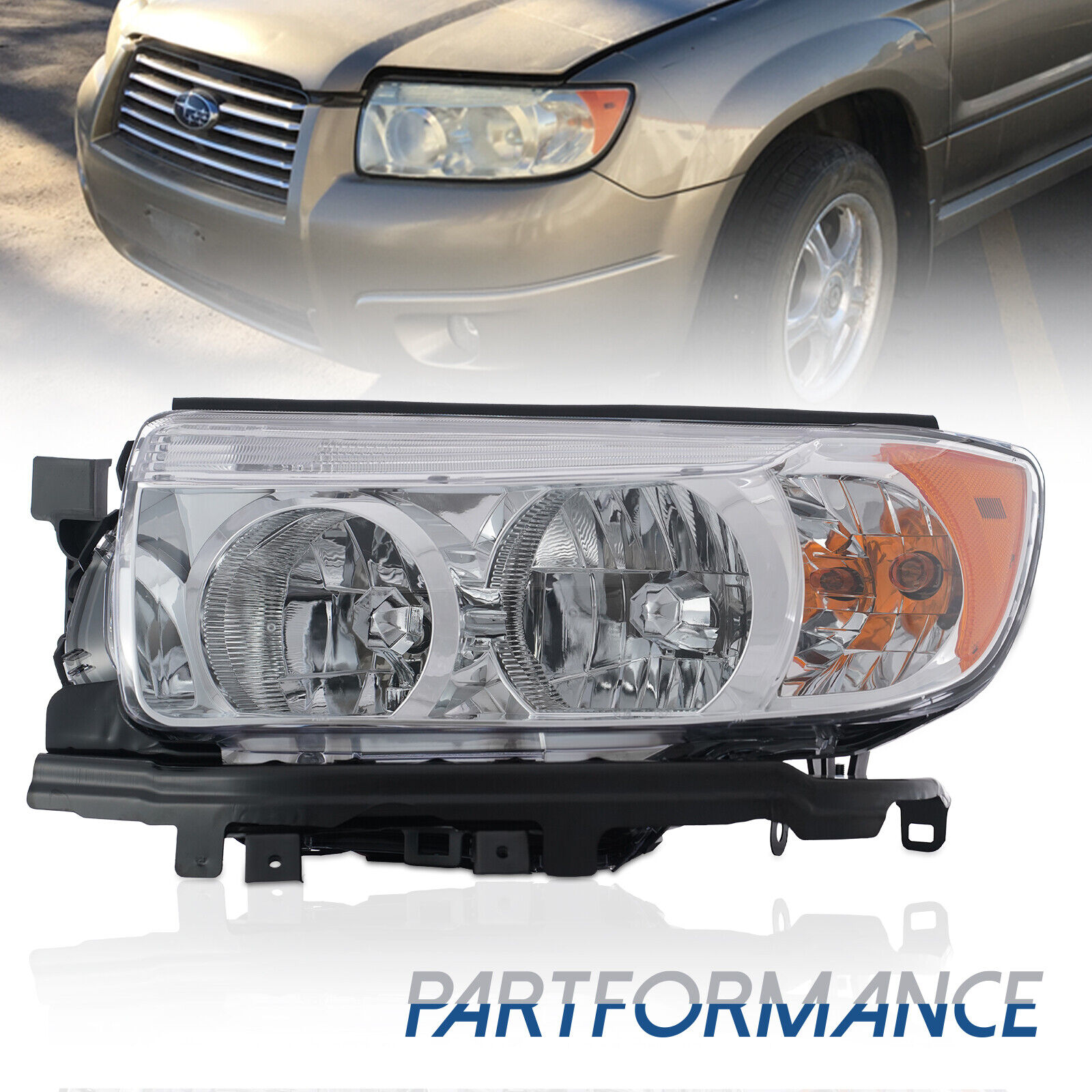 For 2006-2008 Subaru Forester Headlight Headlamp Driver Left Side 84001SA471