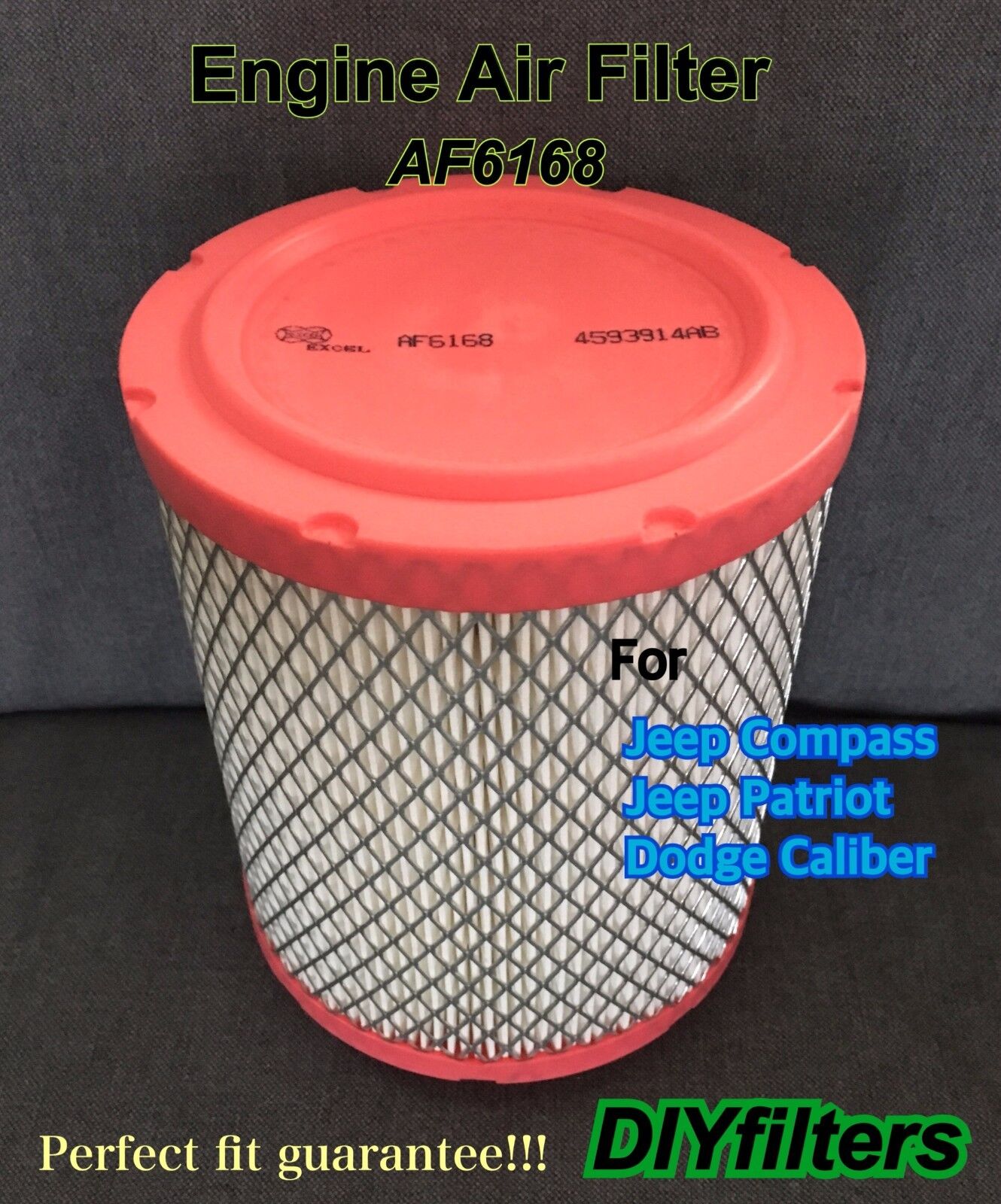 AF6168 Premium Engine Air Filter for DODGE Caliber 11-16 JEEP Compass & Patriot 