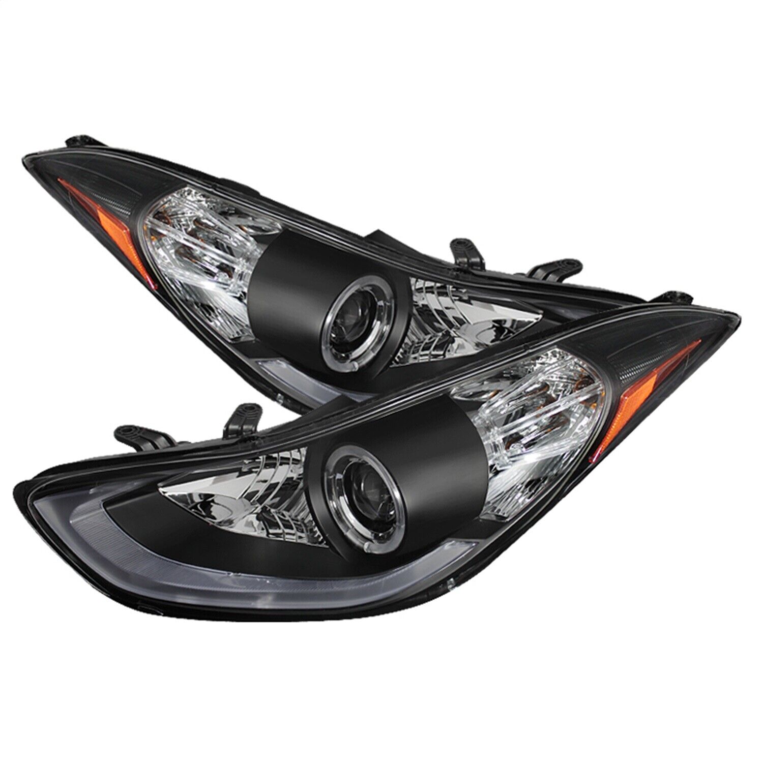 Spyder Auto 5073662 DRL LED Projector Headlights Fits Elantra Elantra Coupe
