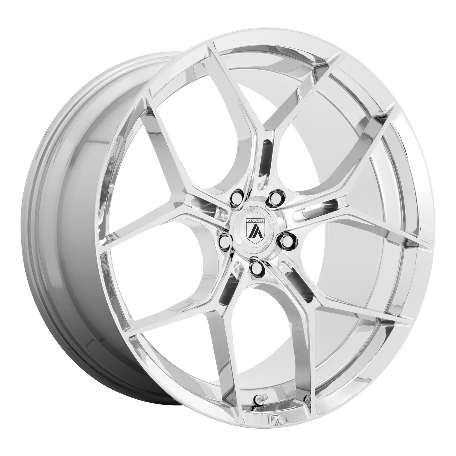 1 New 20X9 38 5X112 Asanti Black ABL-37 Monarch Chrome Wheel/Rim
