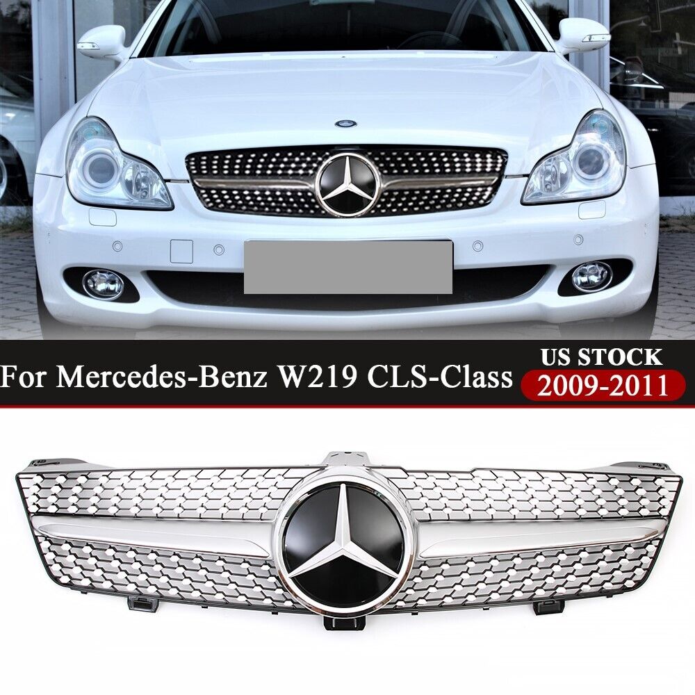 Chrome Diamond Grille Grill For Mercedes Benz W219 CLS350 CLS500 CLS550 2009-11