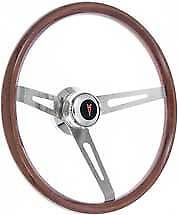 1967-68 Pontiac Firebird/GTO Retro Steering Wheel Kit, Light Wood, Polished Hub