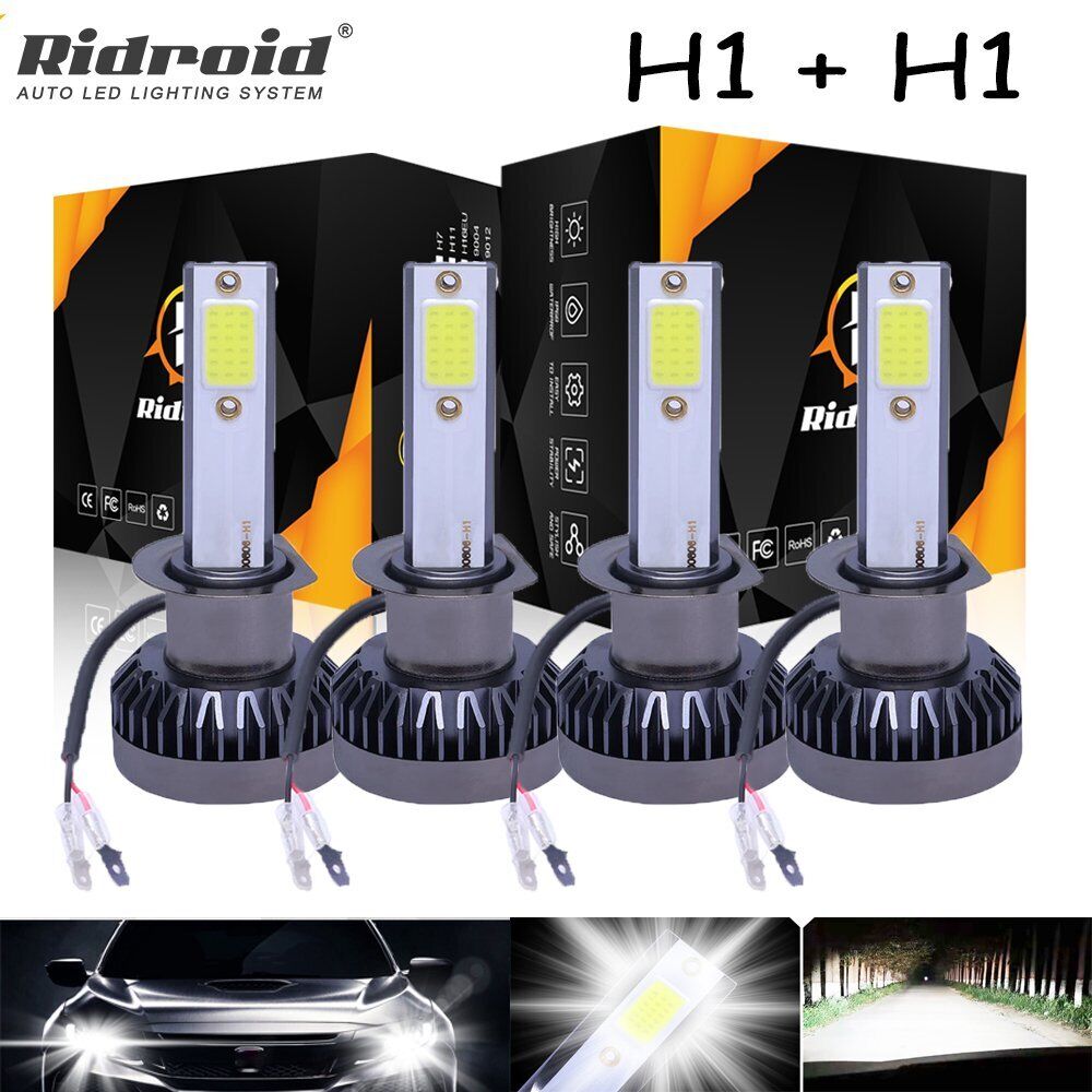 For VW Beetle 1999-2005 - 4X H1+H1 LED Headlight High Low Bulbs Combo KIT 6000K