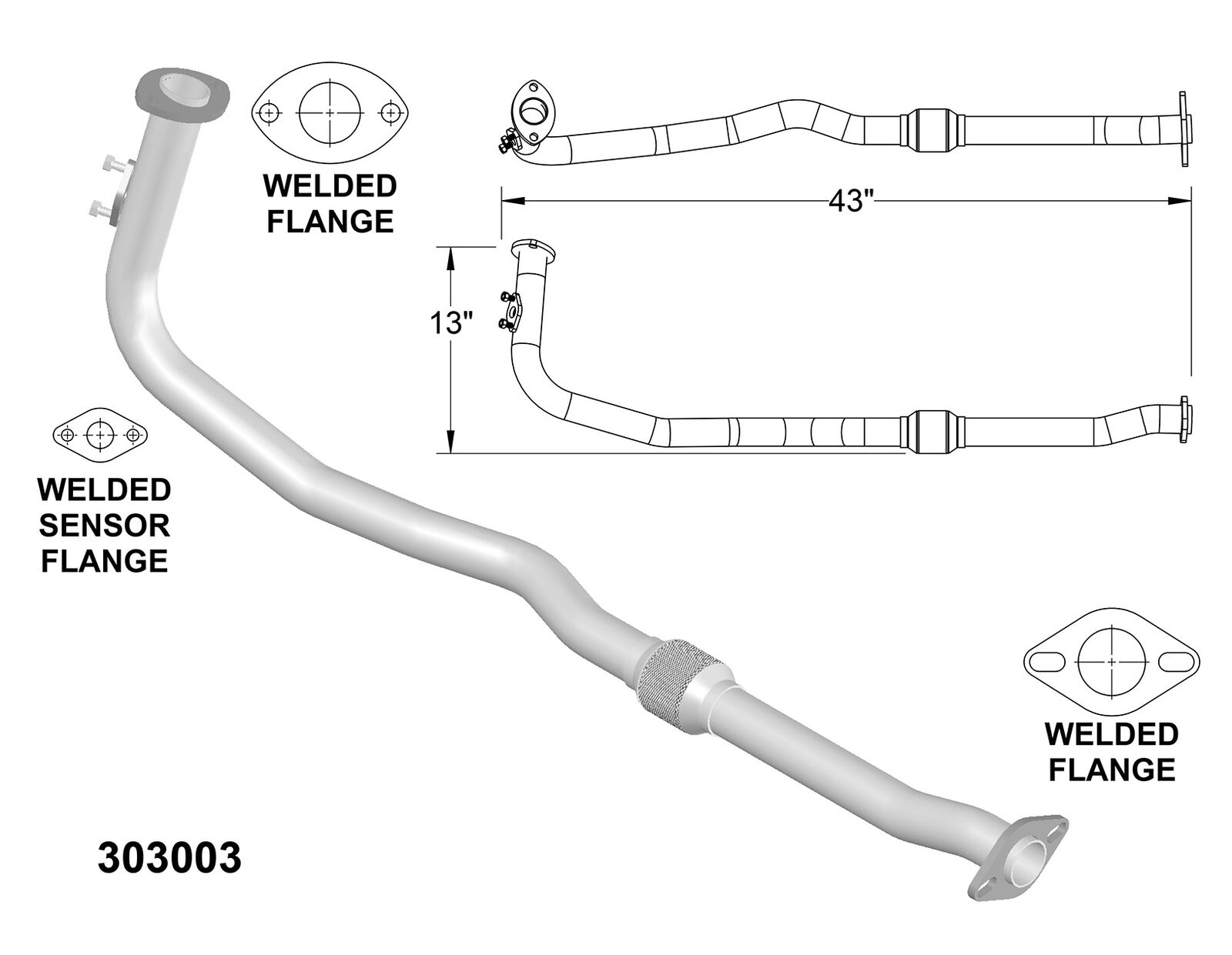 Exhaust and Tail Pipes for 1991-1994 Toyota Tercel