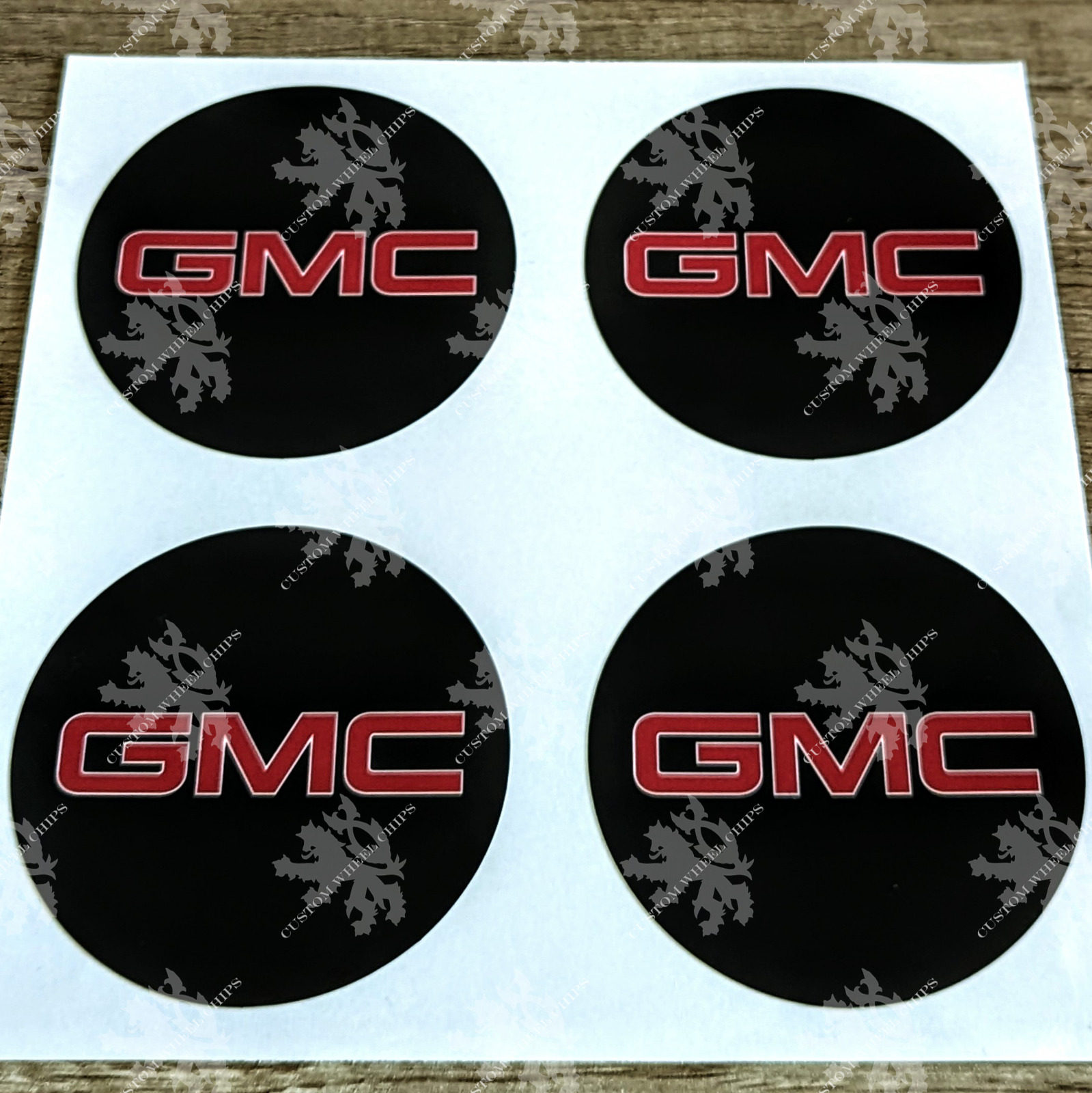 GMC Black Wheel Center Cap Logo Sticker Decal Emblem 3.5