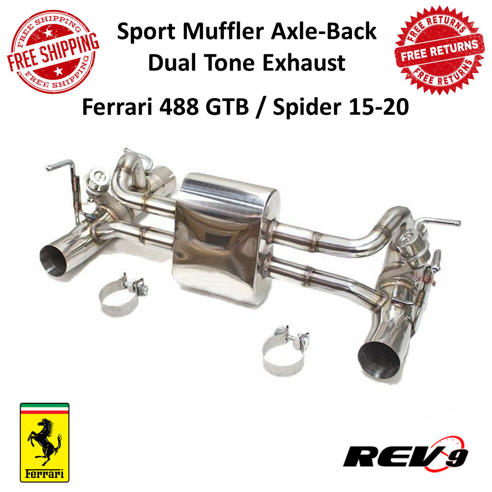 REV9 FlowMAXX Axle-Back Exhaust System for 2015-2020 Ferrari 488 GTB / Spider