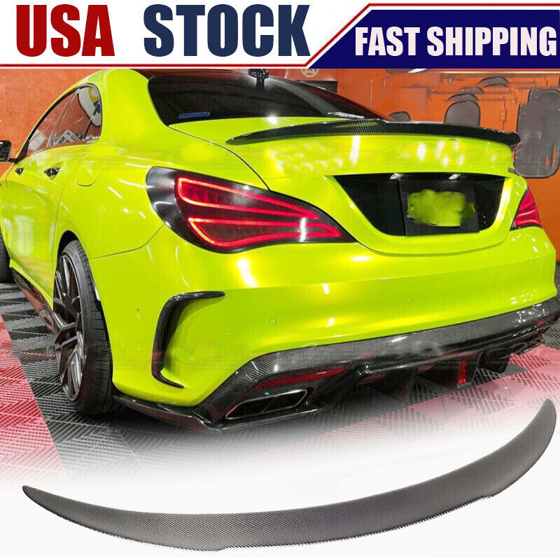 REAL Carbon Rear Trunk Spoiler Wing For Benz C117 CLA200 CLA250 CLA45 AMG 13-19