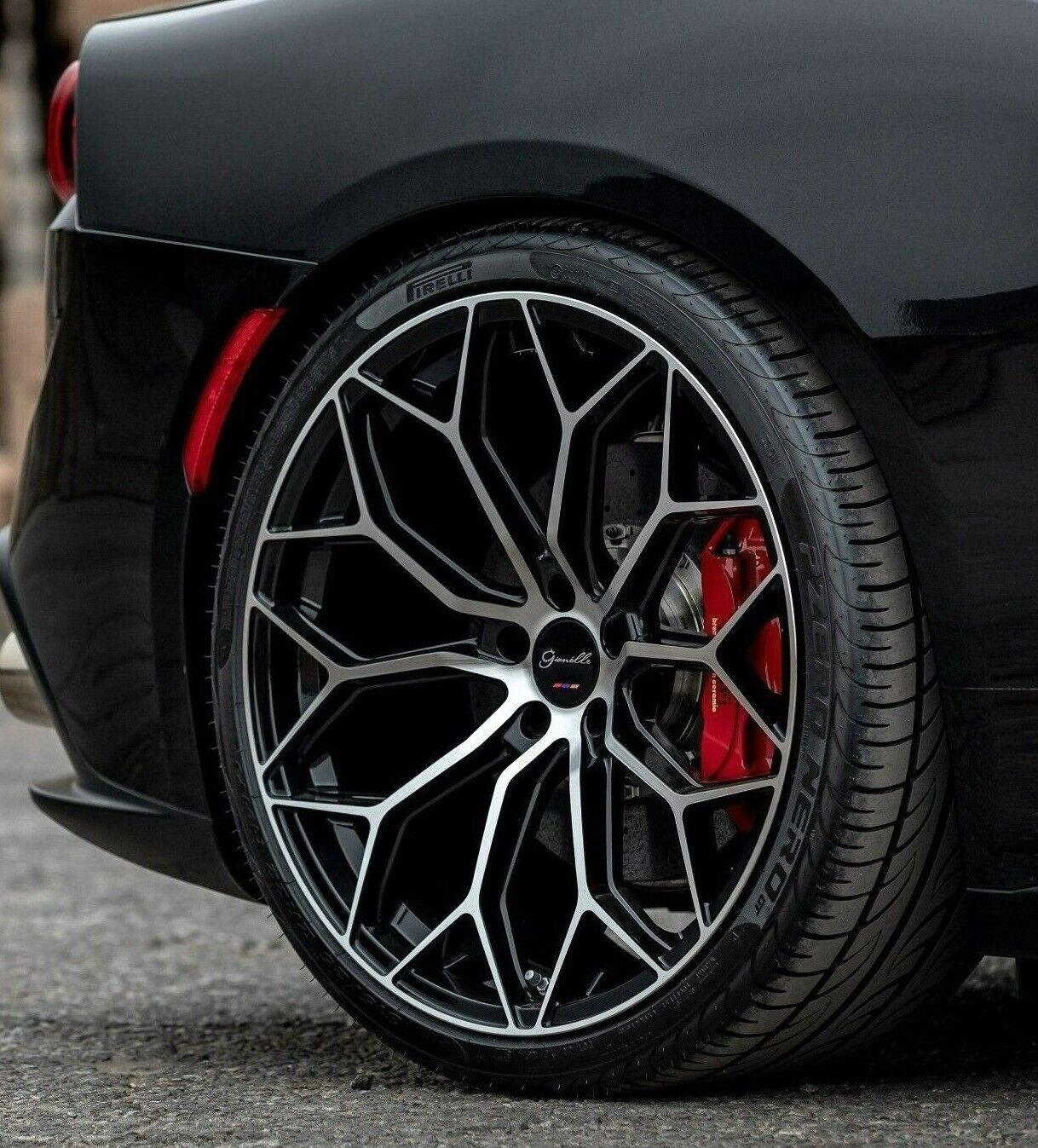 22'' Giovanna Monte Carlo Black Machine Wheels Tires A7 A8 Bentley S580 BM7 740i