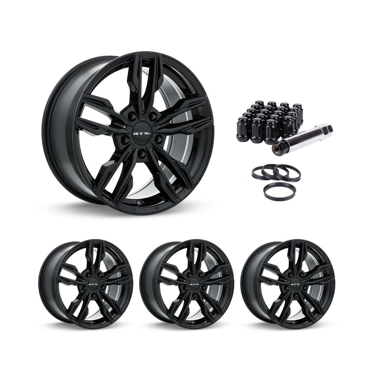 Wheel Rims Set with Black Lug Nuts Kit for 00 BMW 323Ci P862085 18 inch