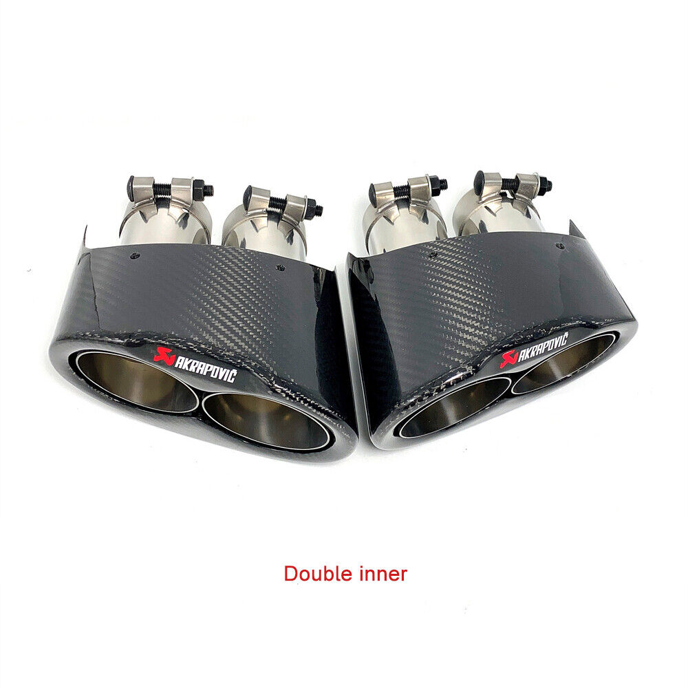 1 Pair Akrapovic Carbon Fiber Exhaust Tip For Audi RS3    RS6 RS7 A3 A4 A5