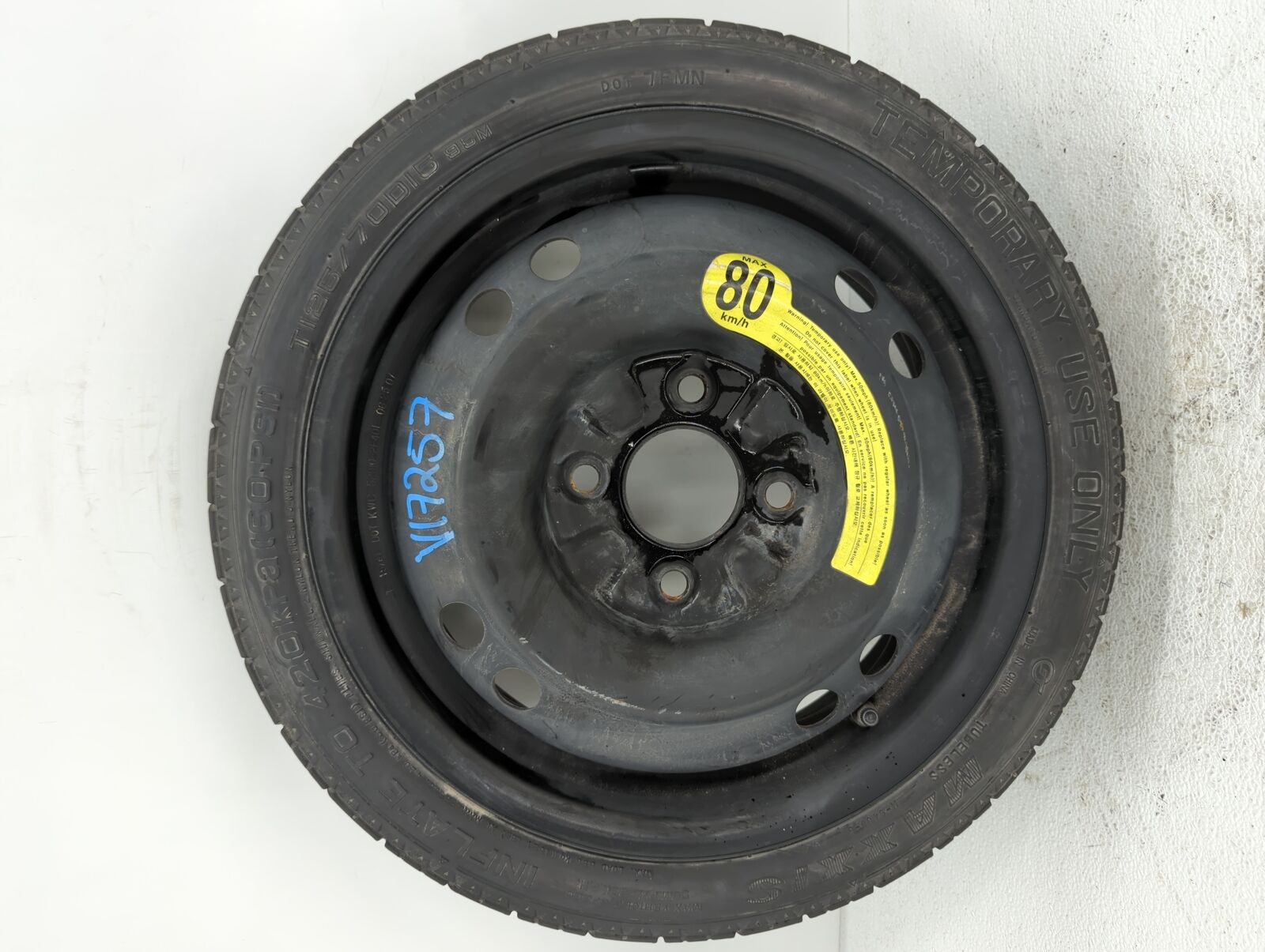 2004-2009 Kia Spectra Spare Donut Tire Wheel Rim Oem AMR7H