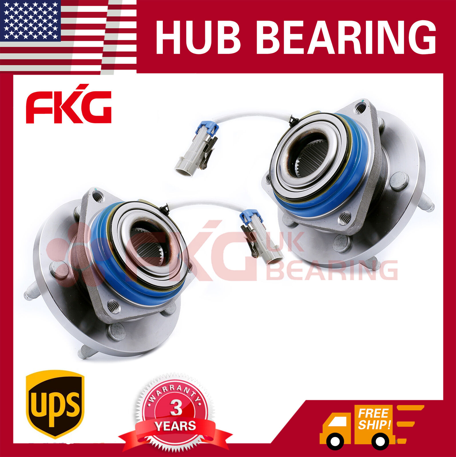2 Front Wheel Bearing for Pontiac Grand Prix Buick Regal Cadillac Deville 513121
