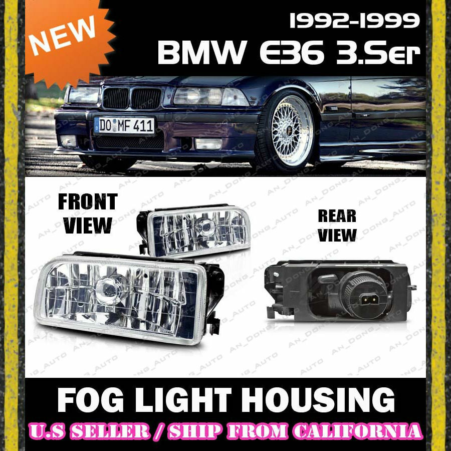 92-98 BMW E36 318i 318ti 323i 328i Replacement Fog Light Lense Housing (PAIR)