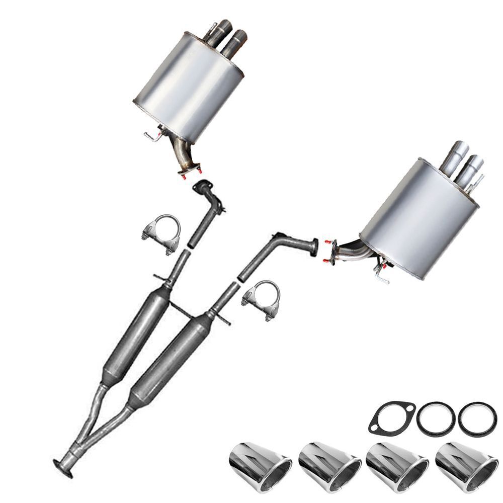 Resonator Pipe Muffler Set Exhaust System fits: 2006-2010 Infiniti M35 M45 4.5L