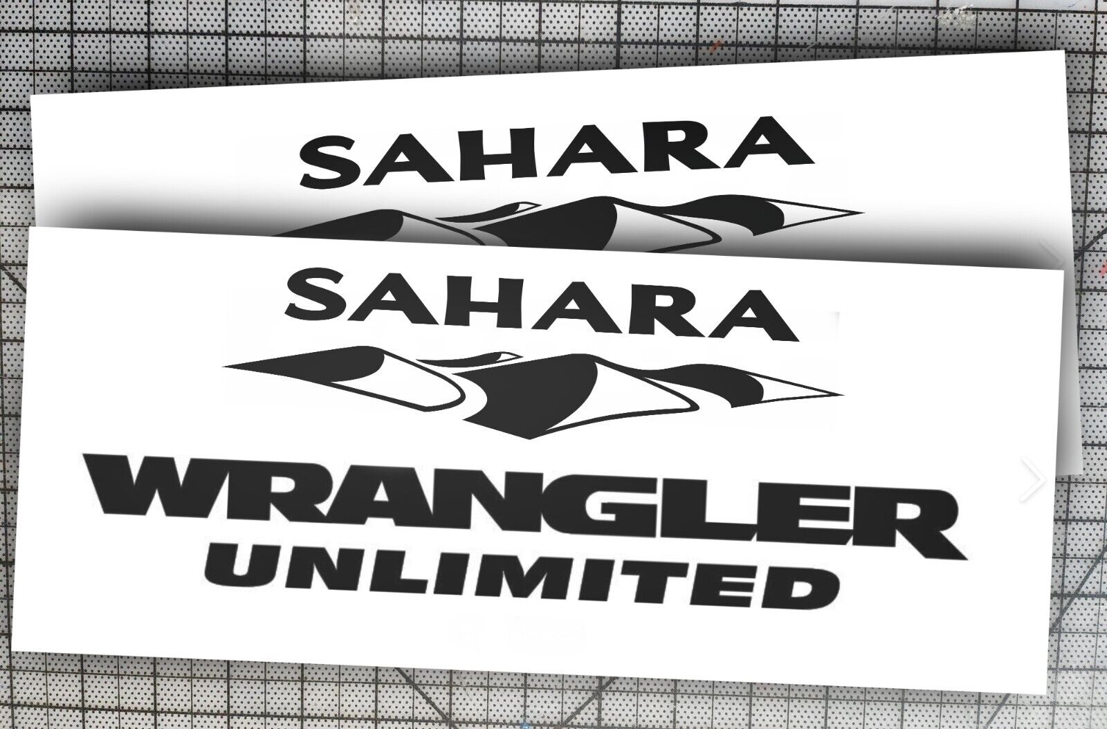 Sahara Wrangler Unlimited Decals for Jeep Wrangler JK Fender 