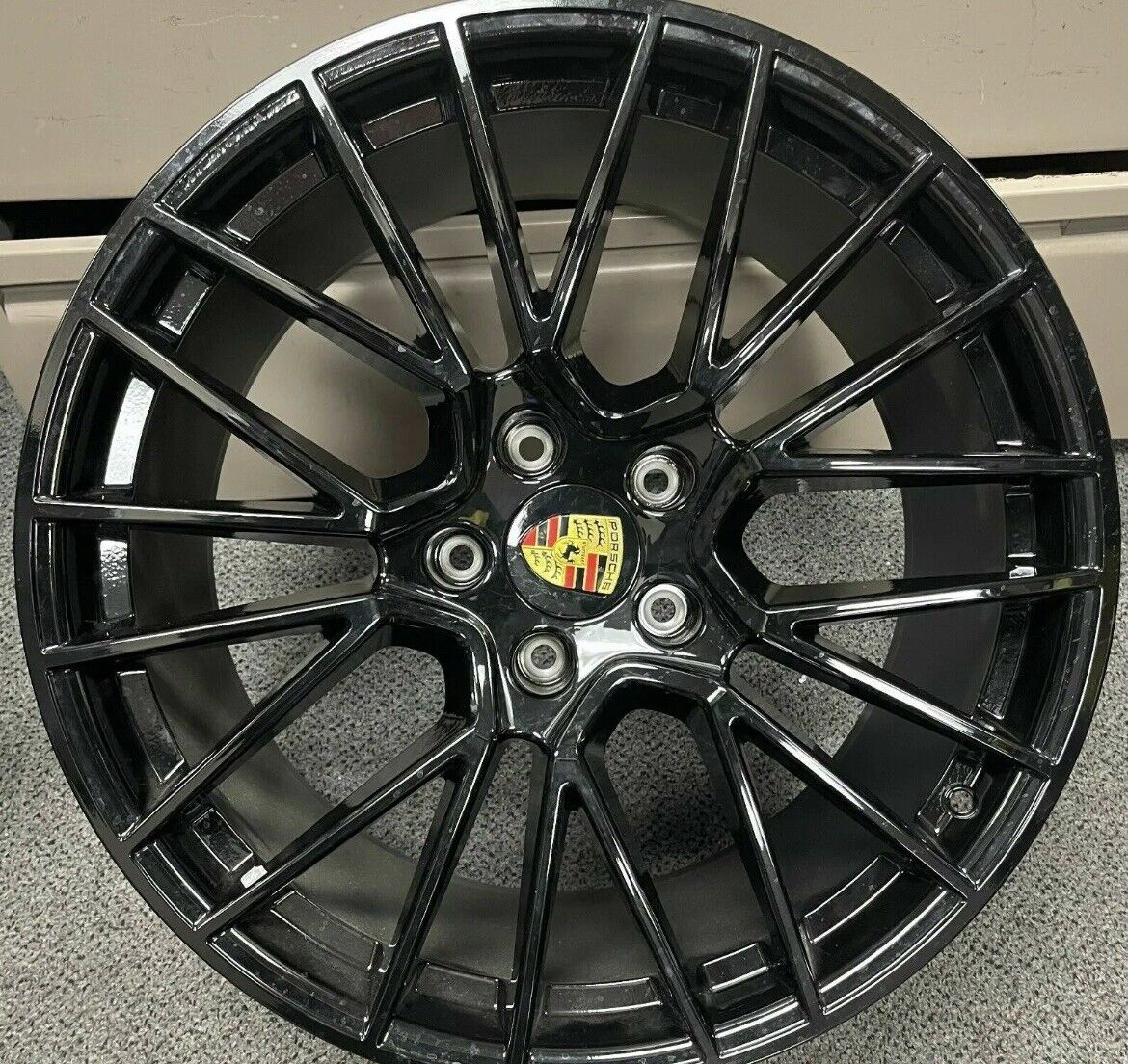 22'' Wheels fit Porsche Panamera Gloss Black Staggered Tires Cayenne New TPMS