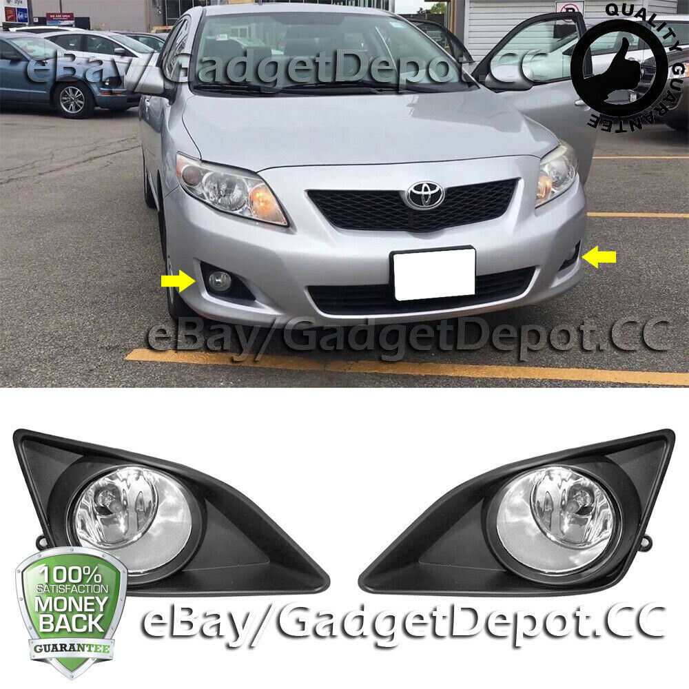 For 2008 2009 2010 Toyota Corolla Clear Fog Front Bumper Driving Light W/Switch