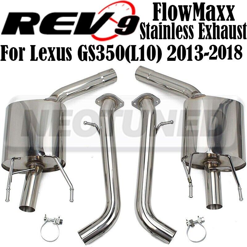 Rev9 FlowMaxx Stainless Axle-Back Exhaust 60mm Pipe For Lexus GS350 L10 2013-18