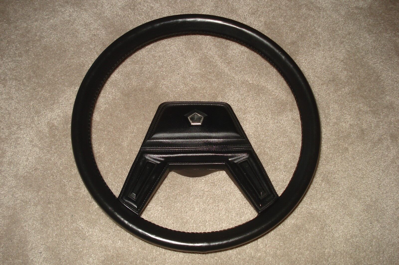 Dodge Daytona, Chrysler Laser, LeBaron 1987 Leather Steering Wheel OEM - Black
