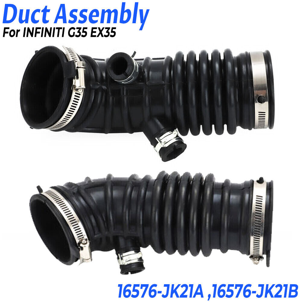 Pair Air Intake Hose Kit For INFINITI 07-08 G35,08-10 EX35 Duct Assy Left&Right