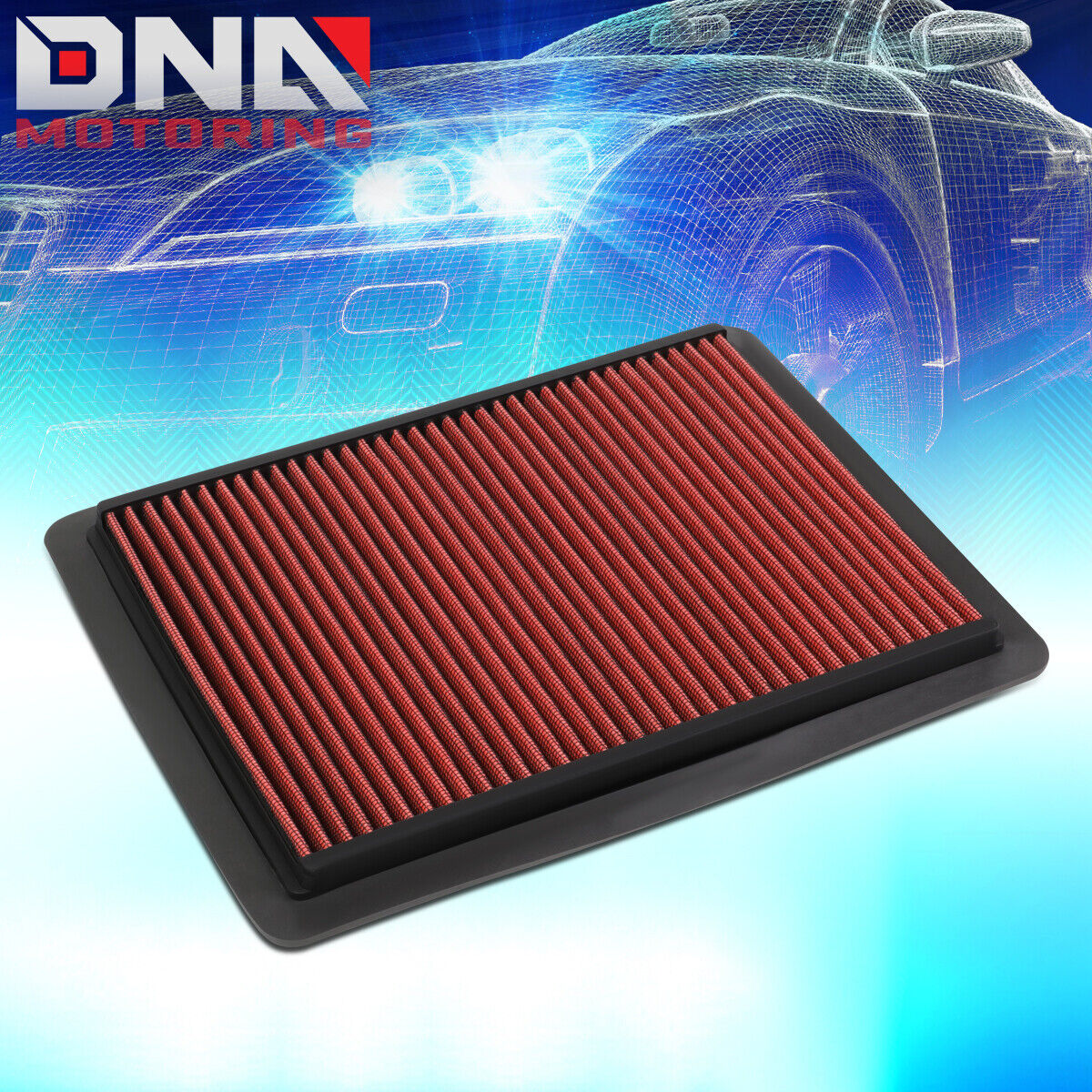 FOR 1999-2009 BUICK CENTURY CHEVY IMPALA PONTIAC RED HIGH FLOW AIR FILTER PANEL