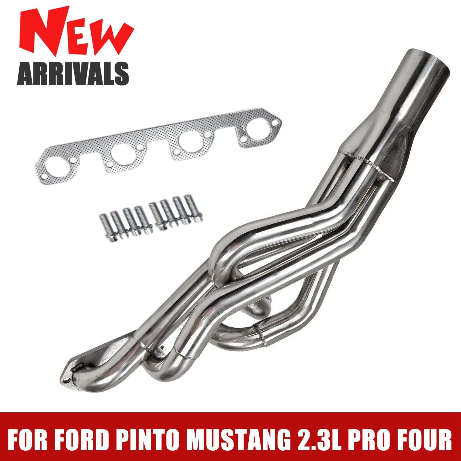 Stainless Steel Manifold Headers For 74-80 Ford Pinto 82-92 Ranger 2.3L Pro US
