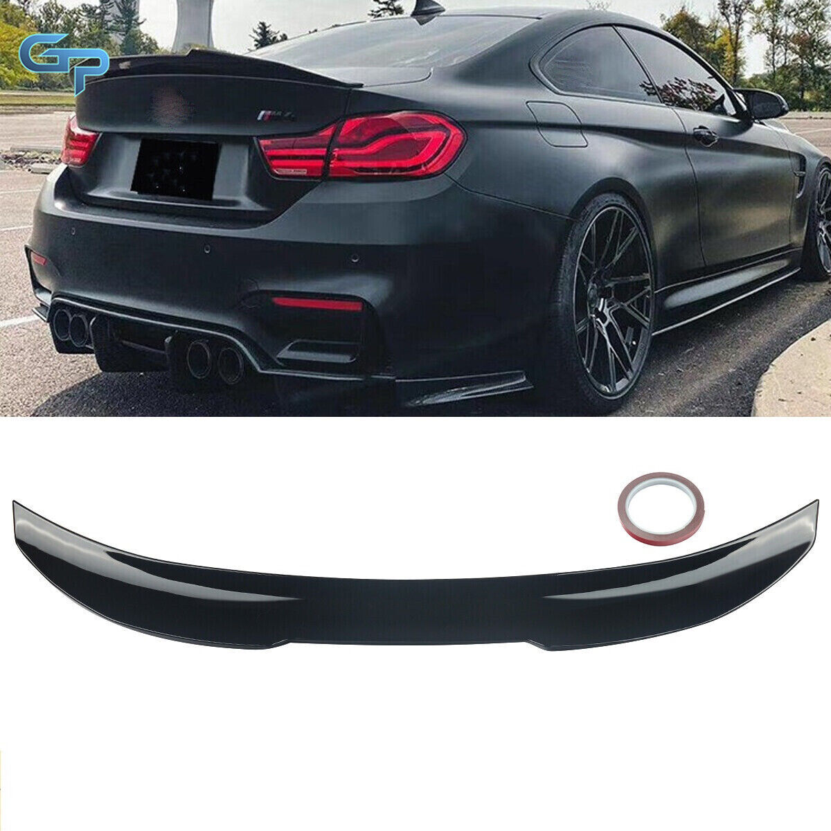 ABS Rear Trunk Spoiler Wing For 2014-2020 BMW F32 428 430 435 440 Coupe Black